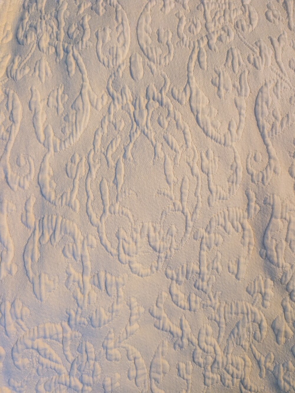 Double White Mattelasse Bed Skirt